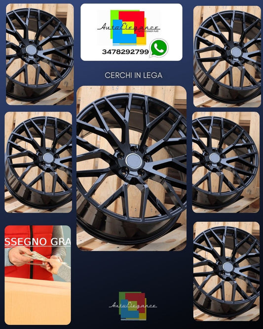 SUITABLE for Audi A4 A5 A6 A7 A8 S-Line New 21 inch 5x112 Q7 Design Black Wheels 