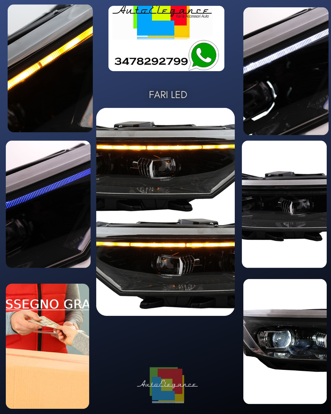 LED Headlights for VW Passat B8 3G Facelift 16-19 Dynamic lights 