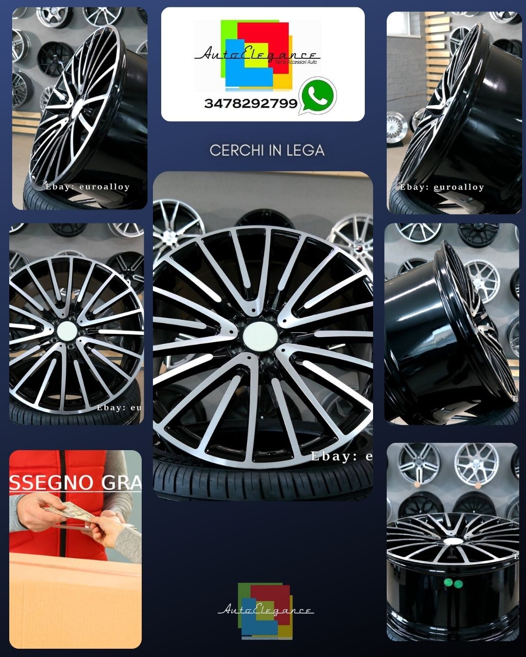 ADATTO per per Mercedes E S CLAS 20 inch 5x112 Stile AMG Multi Raggi Nero Ruote