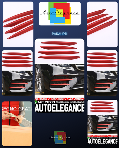 Paraurti per Mercedes W213 Classe E griglia finlandese ROSSO TUNING