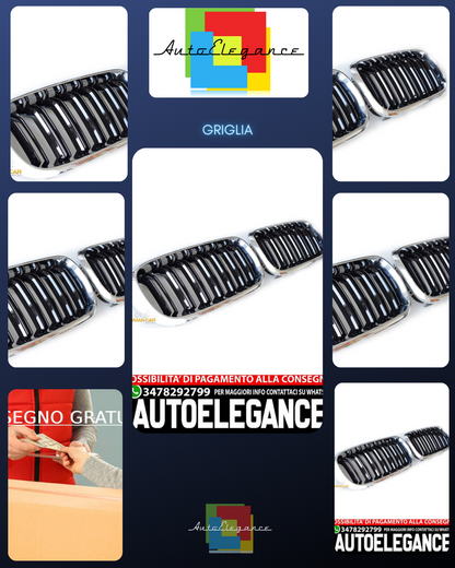 GRILLE FOR BMW X5 X6 F15 F16 BLACK CHROME 