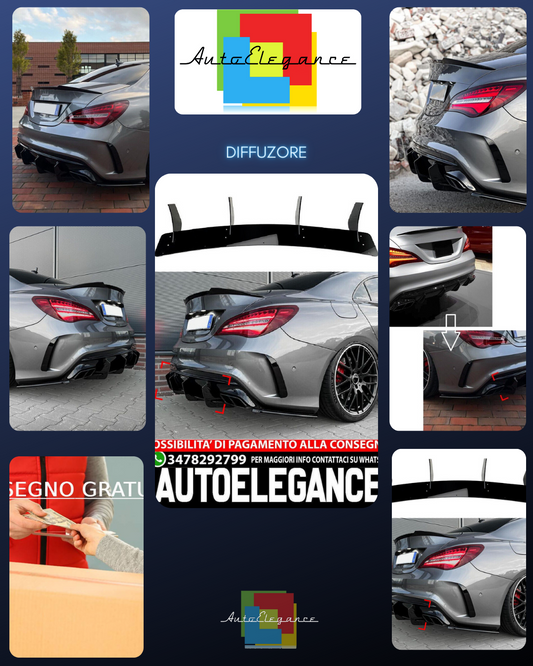 Suitable for Mercedes C117 X117 CLA 45 AMG spoiler diffuser 