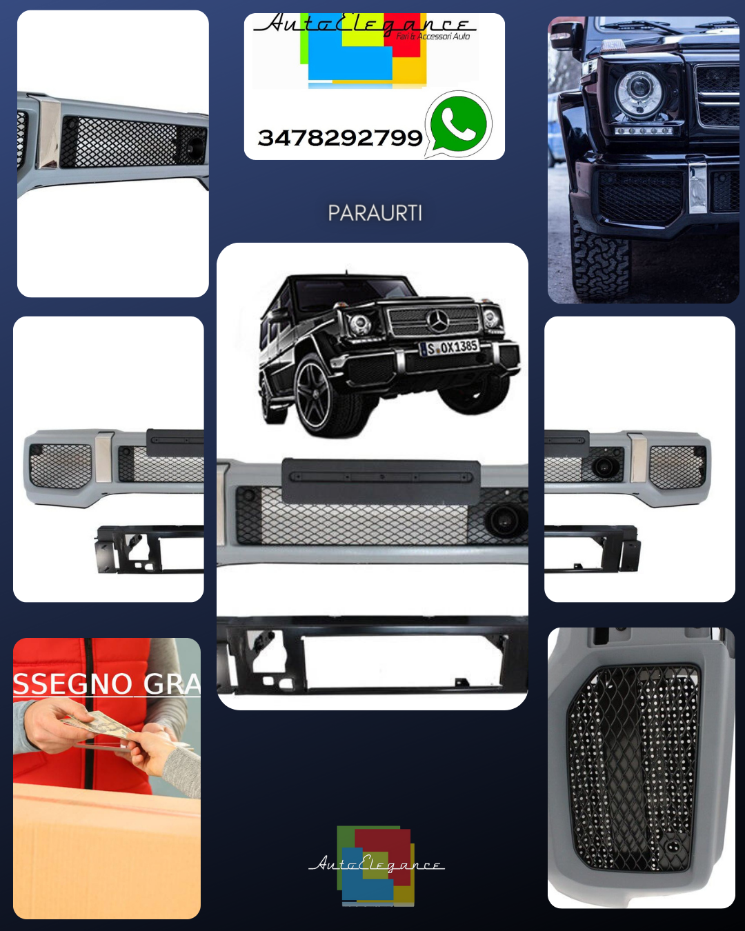 Paraurti anteriore per MERCEDES Classe G W463 1989-2017 G65 Look