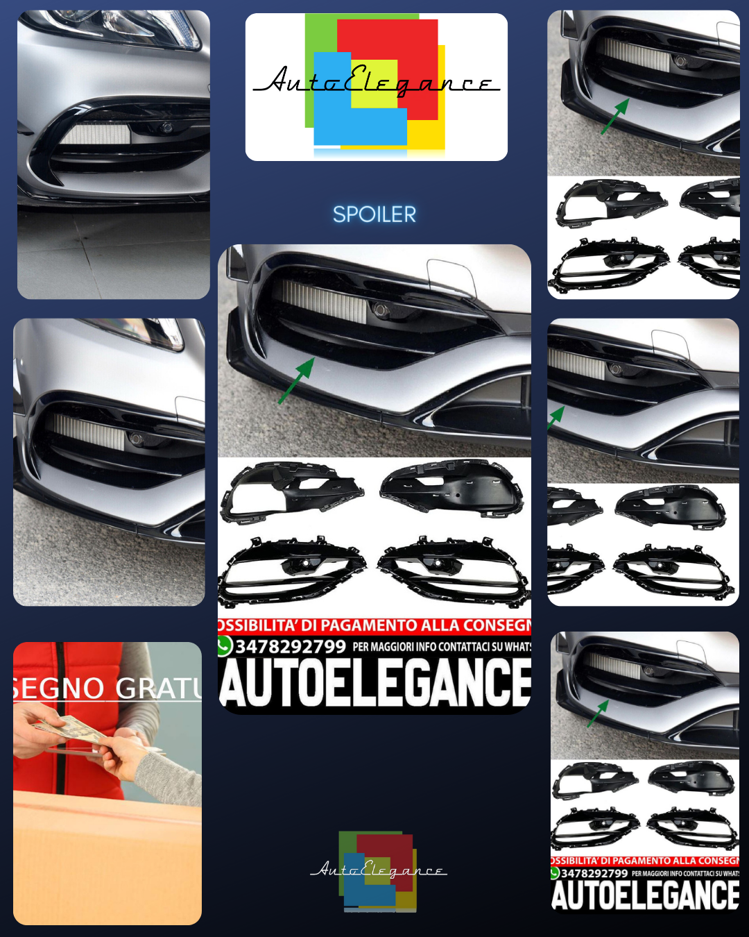 Suitable for Mercedes A-Class W176 FACELIFT air vents grille front apron 