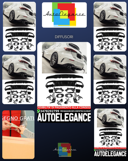 Diffusore spoiler posteriore + terminali di scarico 2x1
