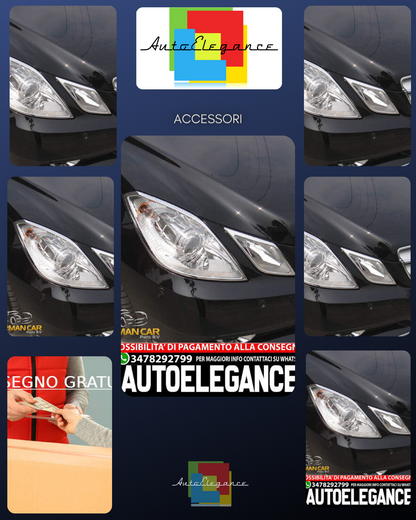 PER MERCEDES C207 A207 COUPE CABRIO TELAIO FANALE CROMATO