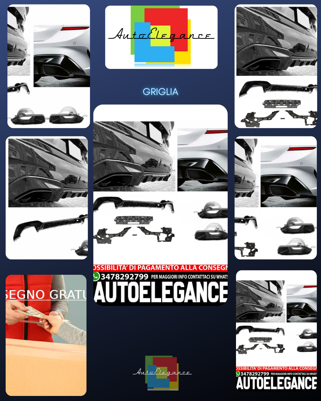 ADATTO PER DIFFUSORE PACCHETTO SPOILER BMW SERIE 3 G20