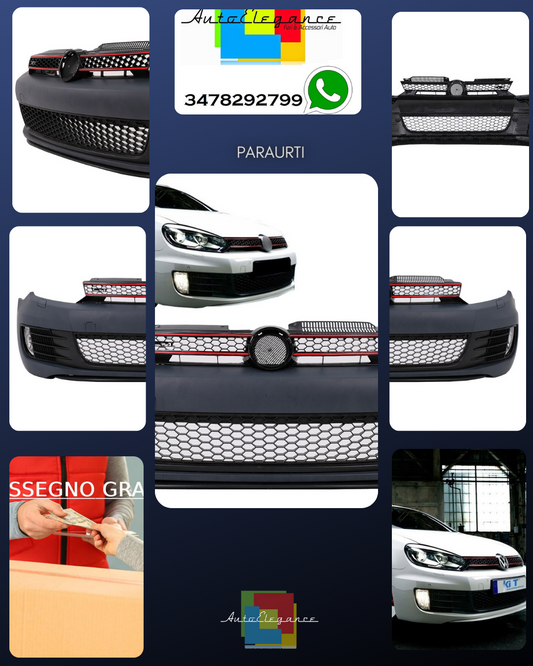 Front Bumper for VW Golf VI 6 08-13 Fog Light Grille GTI Look