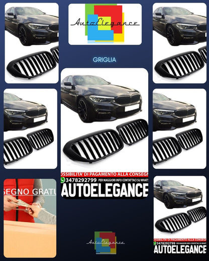GRILLE FOR BMW 5 SERIES G30 G31 SPORT MATT BLACK 