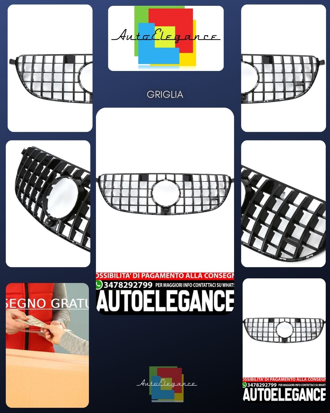 Suitable for Mercedes W166 C292 GLE 63AMG 2015-2018 PANAMERICANA GT Grill Sport 