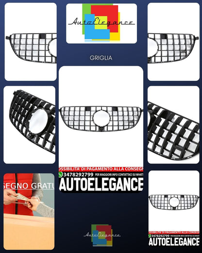 Suitable for Mercedes W166 C292 GLE 63AMG 2015-2018 PANAMERICANA GT Grill Sport 