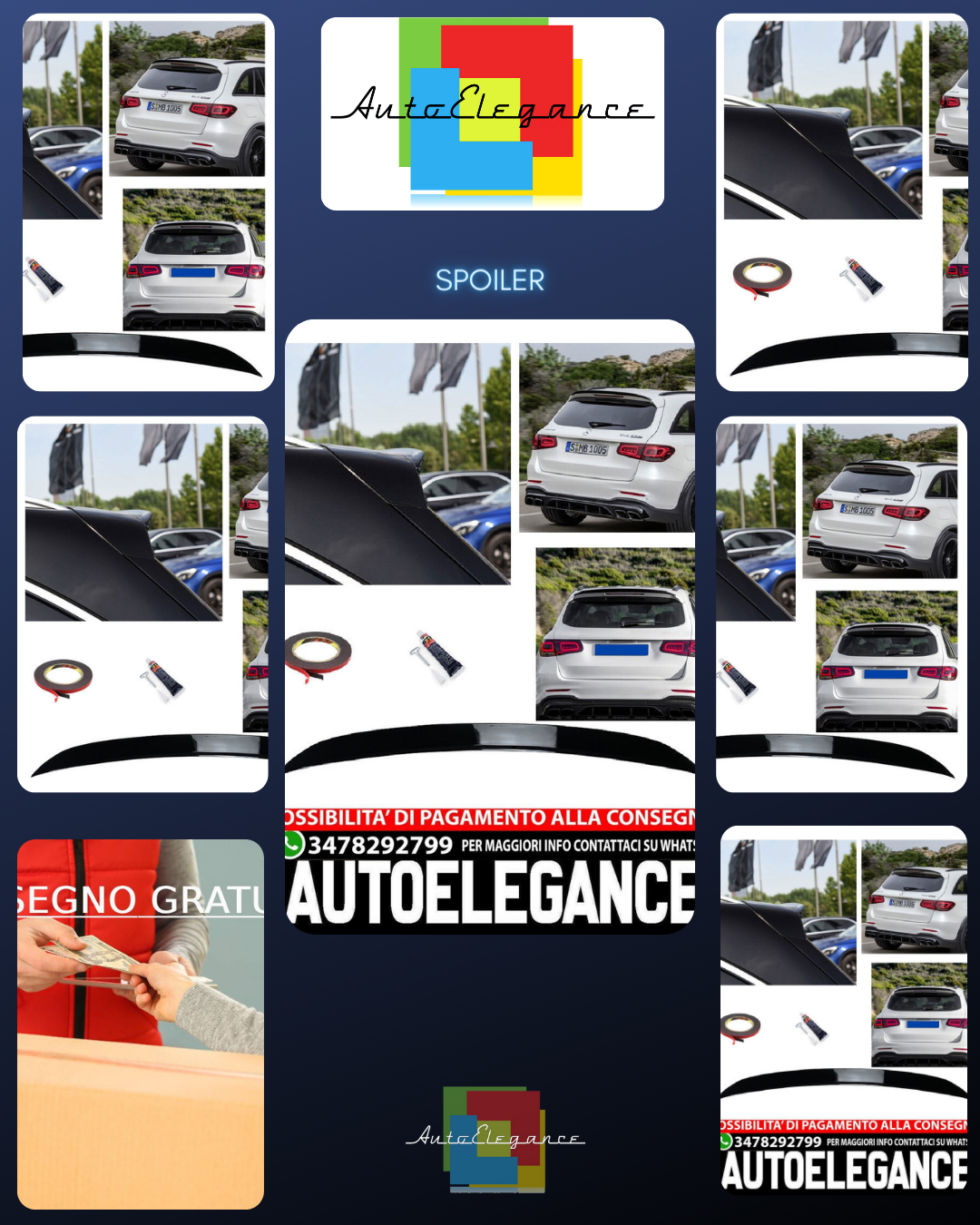 Suitable for MERCEDES GLC X253 ROOF SPOILER REAR SPOILER 