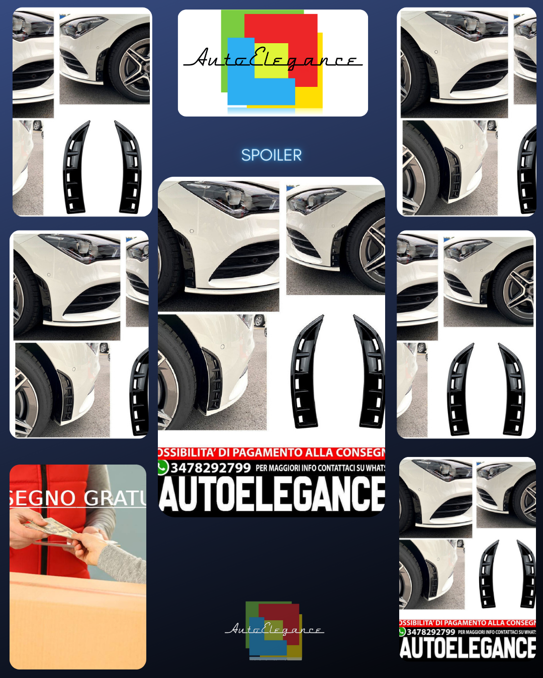 Adatto per MERCEDES C118 CLA AMG OTTICA PRESA ARIA VENTILAZIONE SPOILER FRONS