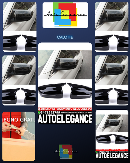 Calotte specchietti nere sportive per cambio per BMW Serie 5 G30 Berlina G31 AUTOELEGANCERICAMBI