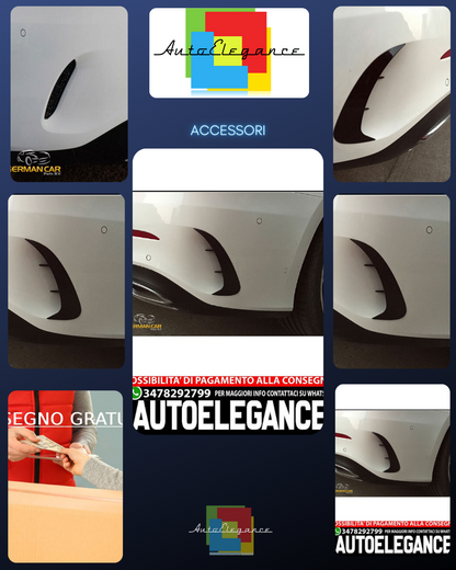AMG LOOK AERO FLAPS rear BLACK for Mercedes A-Class V177 