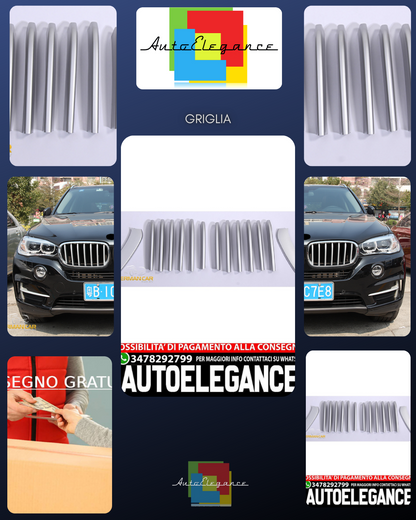 Adatto per pannelli griglia BMW X5 F15 e X6 F16 telaio cromato 14 pezzi