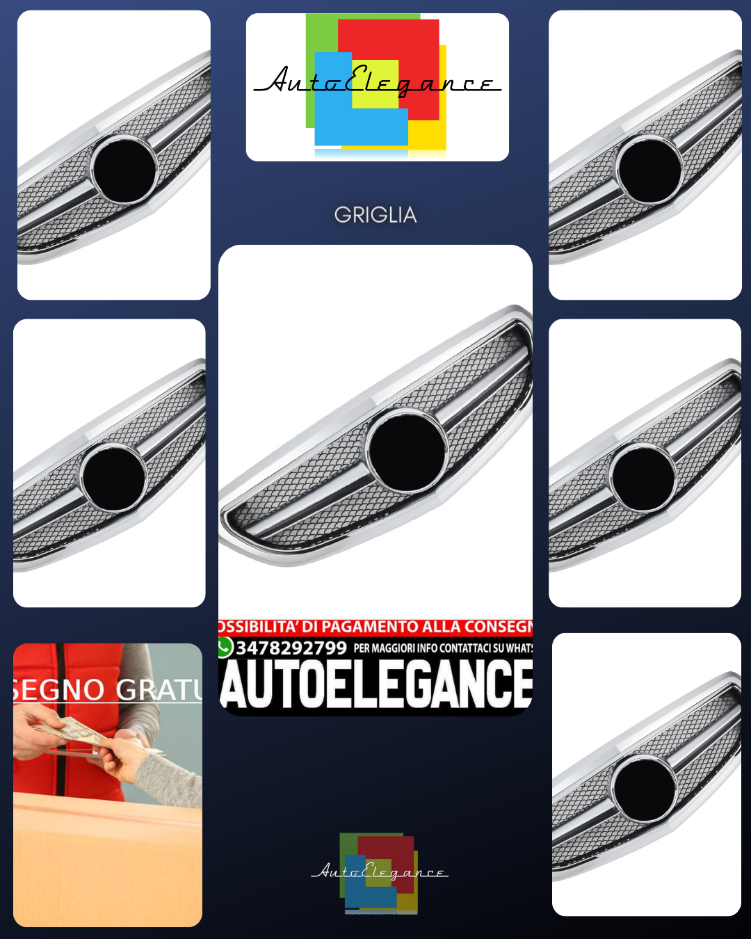 Griglia per Mercedes W212 S212 2013-2016 AVANTGARDE AMG ARGENTO