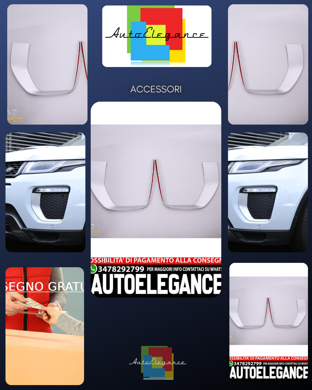 Per Range Rover Evoque telaio cromato diaframma TFL luce diurna