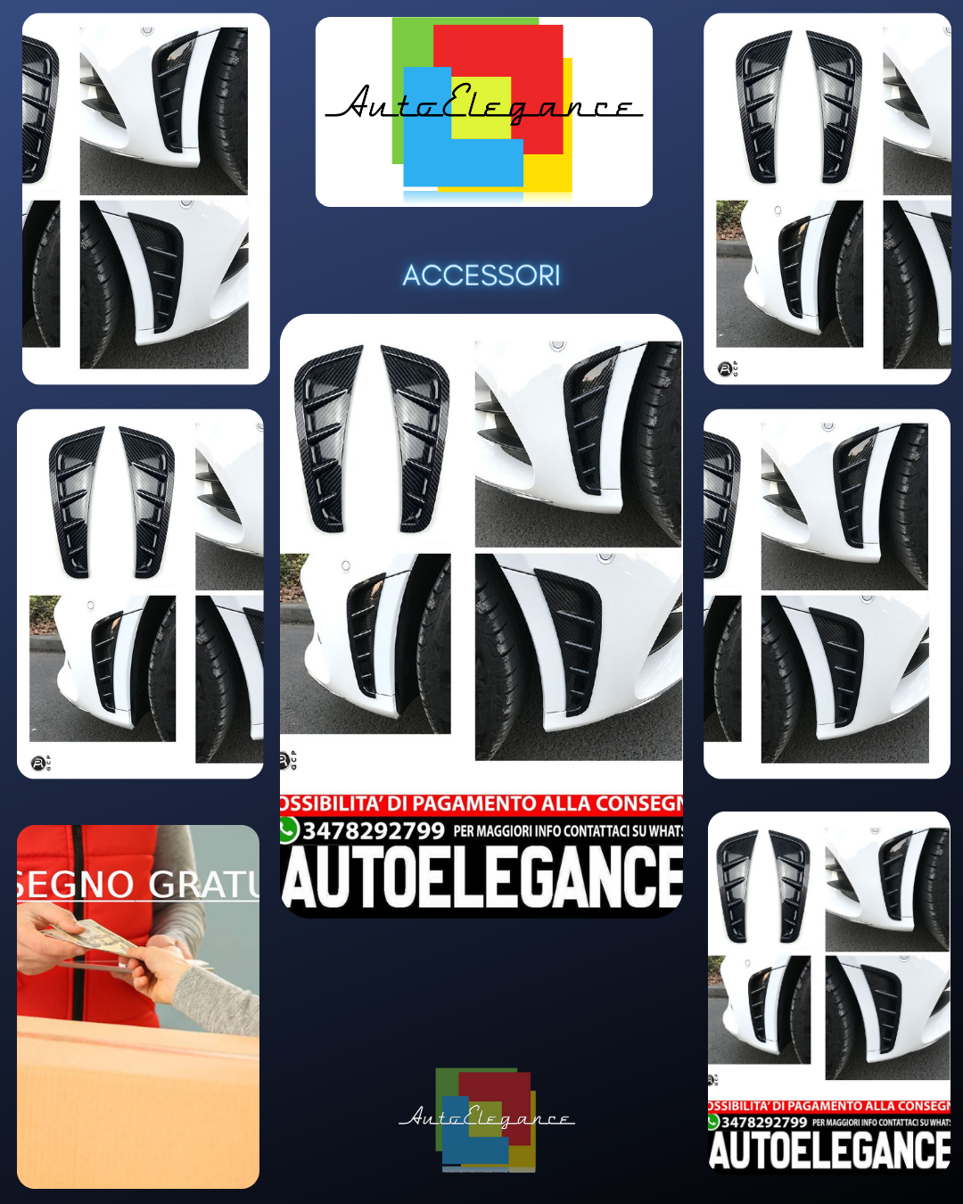 AMG LOOK PRESA D'ARIA VENTILAZIONE PRESA D'ARIA SPOILER ANTERIORE per Mercedes
