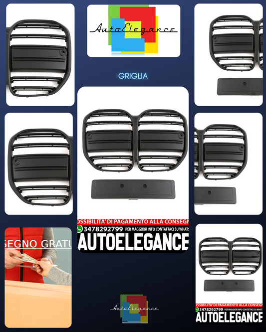 SUITABLE FOR BMW 4 SERIES G22 G23 SPORT GRILLE MATT BLACK