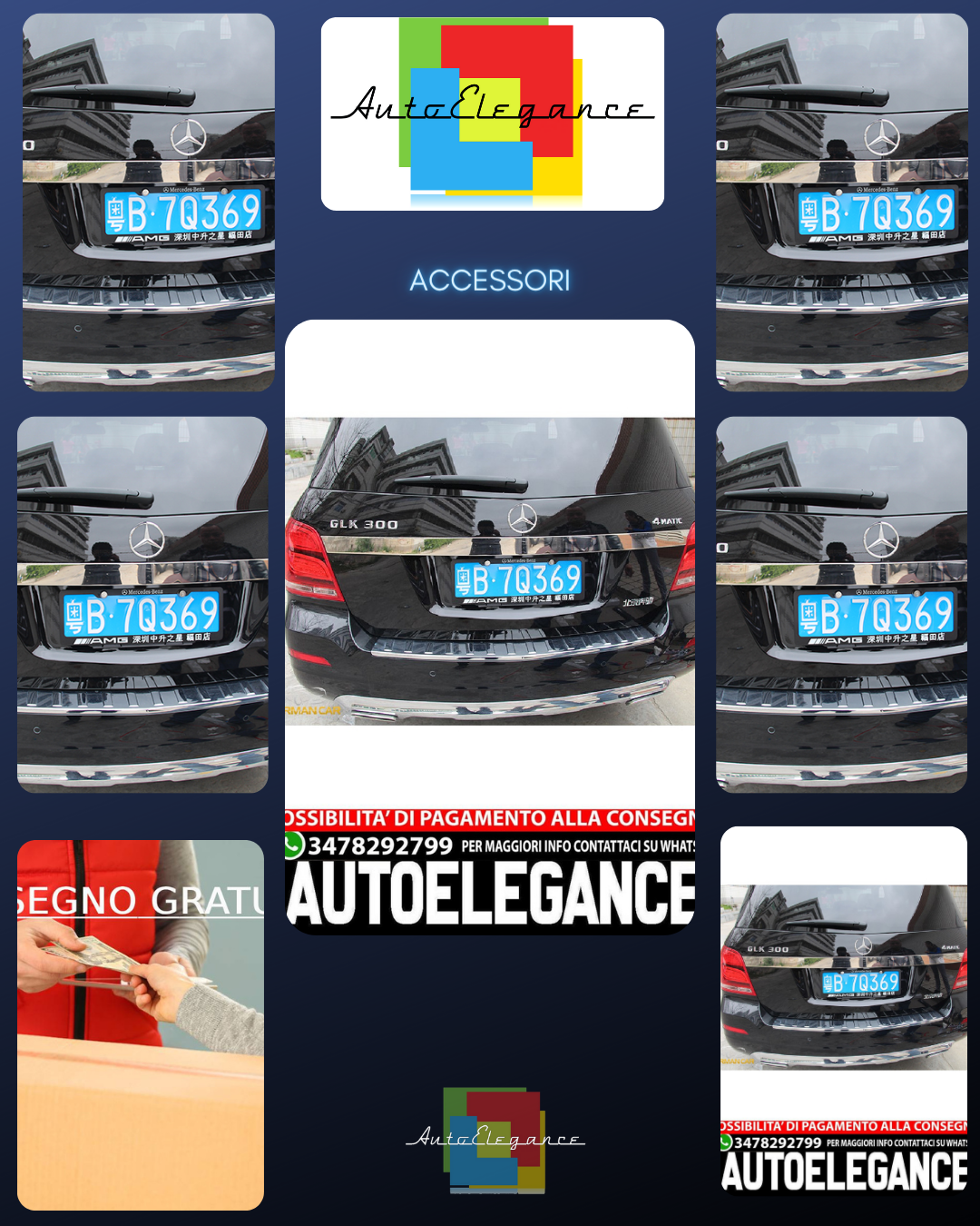 Per Mercedes X204 GLK classe acciaio inox cromo prestazioni decorative portellon