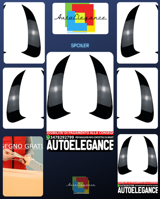 Adatto per Mercedes W206 Classe C posteriore AMG OTTICA FLICS AERO FLAPS NERO