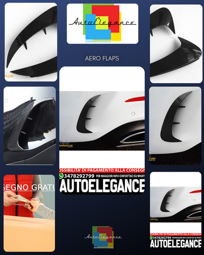 Per Mercedes V177 Classe A posteriore AMG OTTICA AERO FLAPS CARBONIO