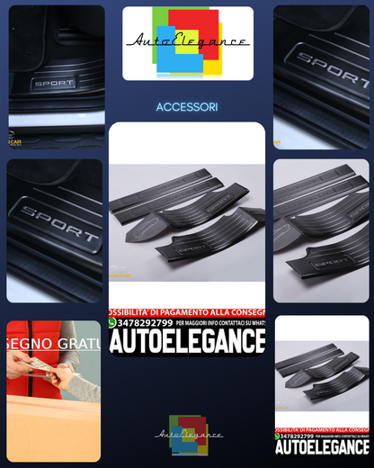 Land Rover Discovery Sport L550 Barre Ingresso Acciaio Inox V2A senza Risparmio