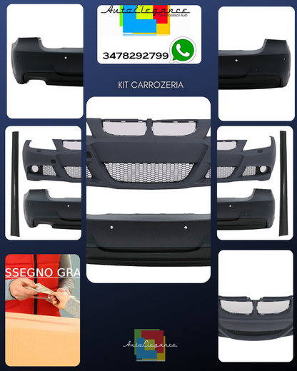 Kit carrozzeria per BMW 3 E90 05-08 Paraurti Minigonne M-Technik Design