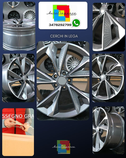SUITABLE for Audi A4 A5 A6 A7 A8 New 21 inch 5x112 RS7 Style Gloss Grey Wheels 