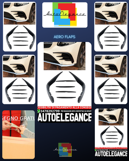 FLAPS AERO ANTERIORI + PINNE ADATTE PER MERCEDES X253 C253 GLC AMG LINE