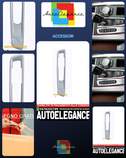 For BMW X5 X6 F15 F16 Gear Shift Panel Frame Chrome Background 