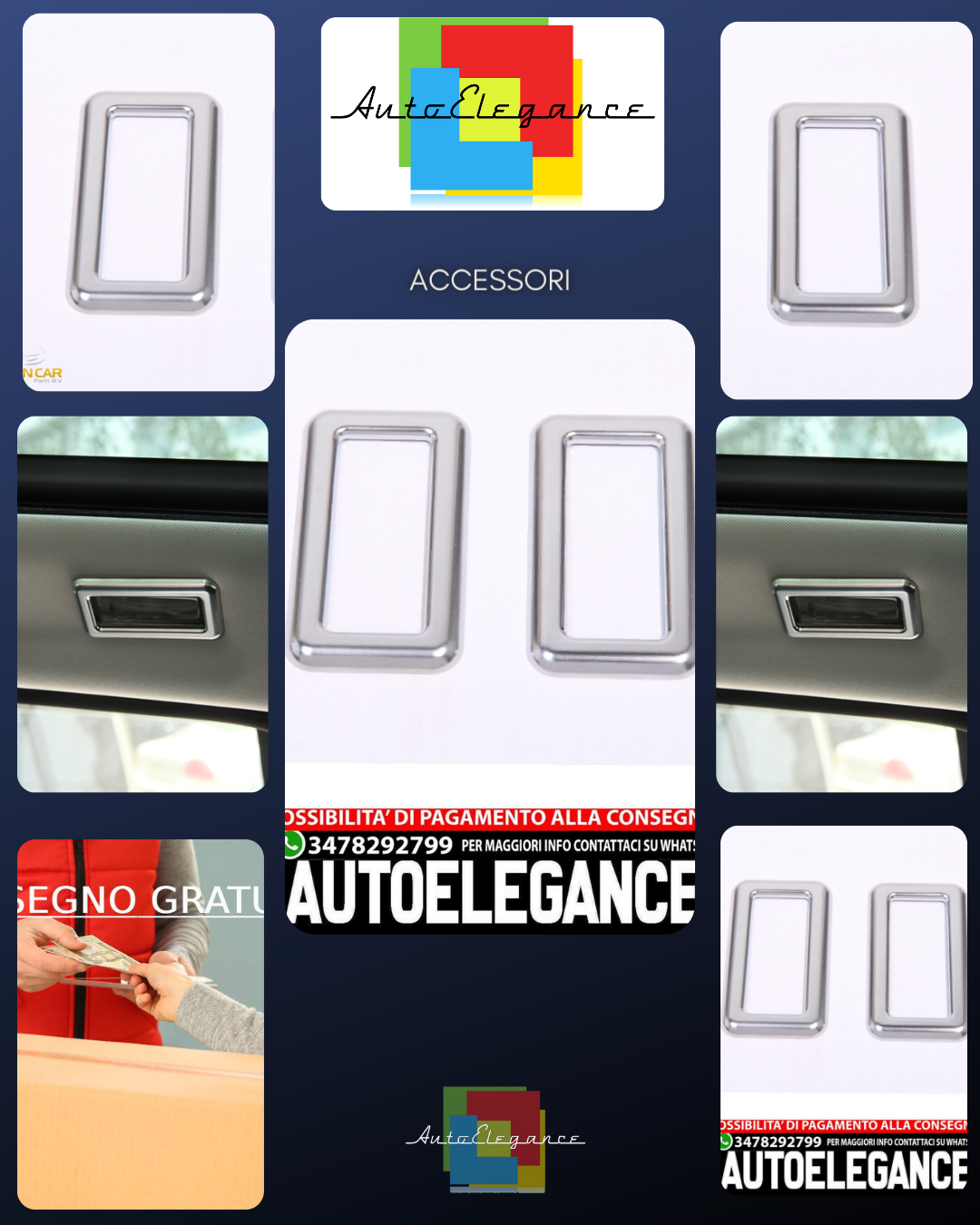 Per Land Rover Discovery Sport L550 (2 pz) luce da lettura cromata diaframma telaio