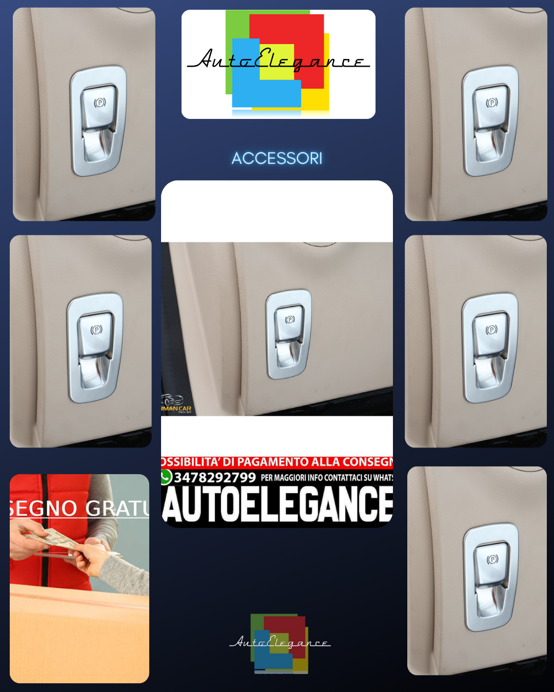 For Mercedes Benz X253 W205 W213 Handbrake Chrome Frame 