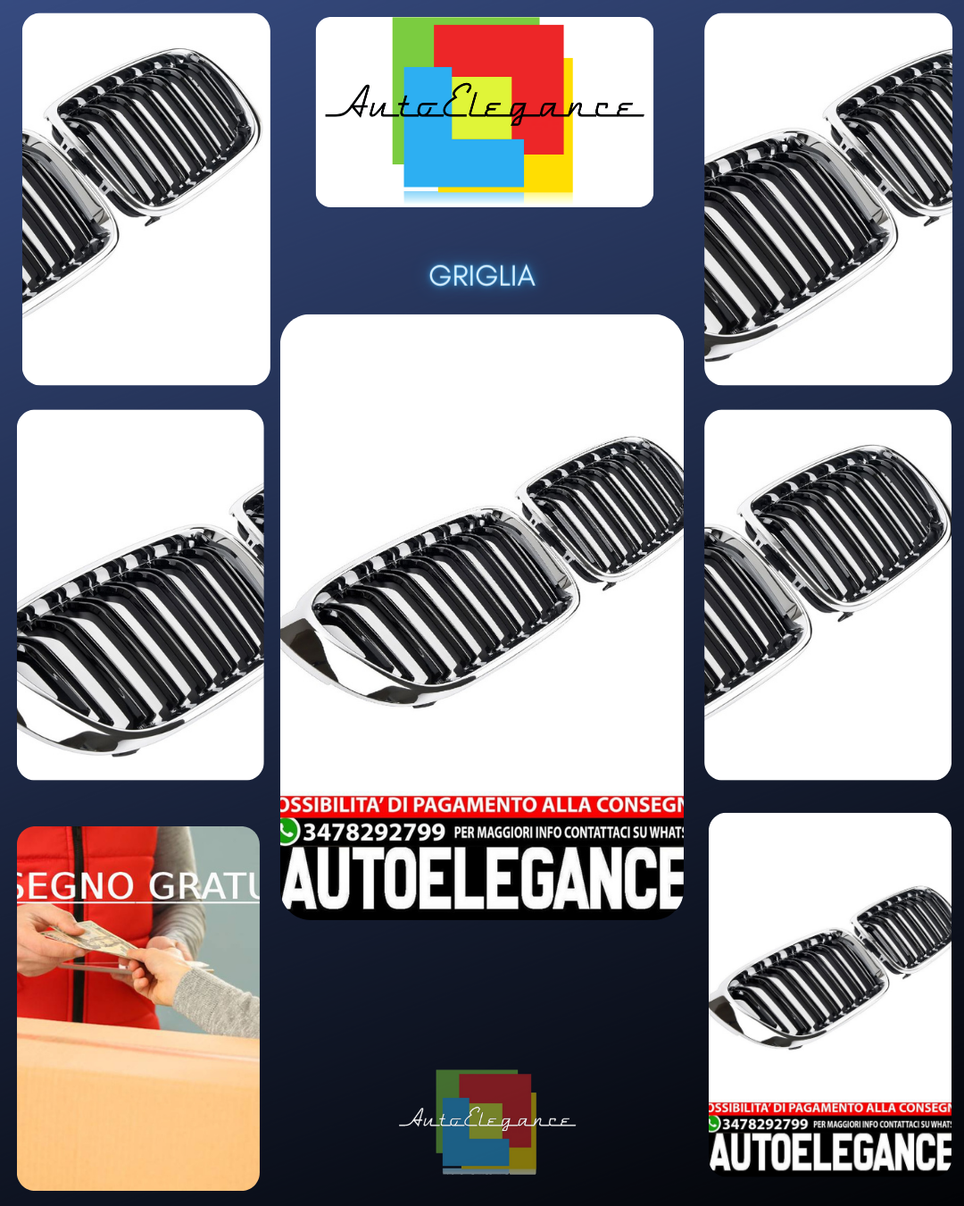 SPORT RADIATOR GRILLE SUITABLE FOR BMW X3 X4 F25/F26 DOUBLE CHROME BAR
