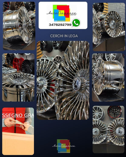 ADATTO per MERCEDES BENZ CLAS E S CROMATE 20 POLLICI 5X112 LUSSO STILE MAYBACH