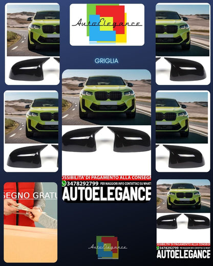 Calotte specchietti sportivi nere di ricambio adatte per BMW G01 G02 G05 G06