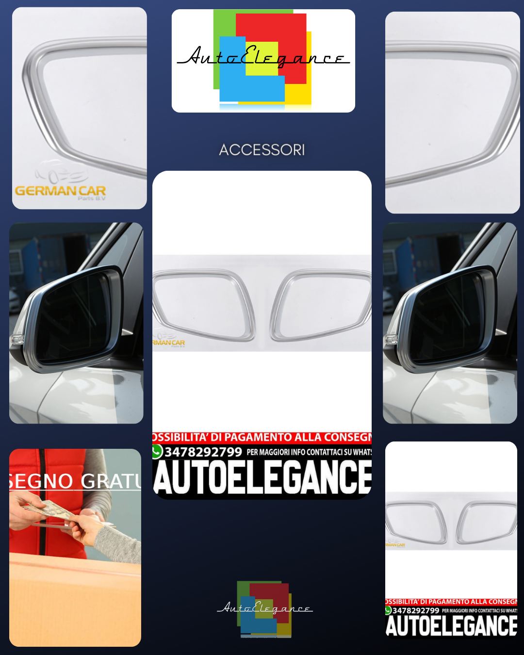 Telaio specchio per BMW X1 F48 telaio cromato diaframma