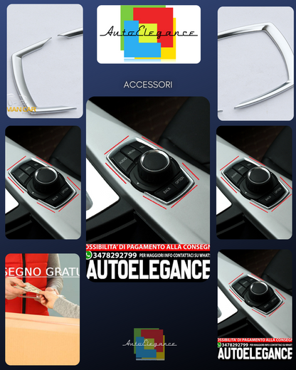 Telaio multimediale per BMW F20 F30 F31 F32 F33 argento cromato