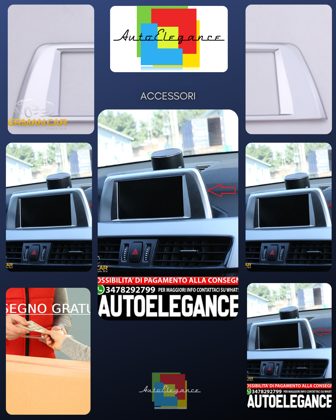 For BMW X1 F48 Navi screen chrome frame diaphragm 