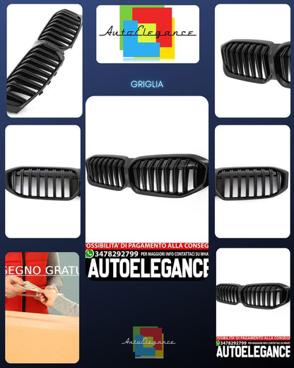 ADATTO PER BMW SERIE 3 G20 G21 LCI GRIGLIA NERO LUCIDO