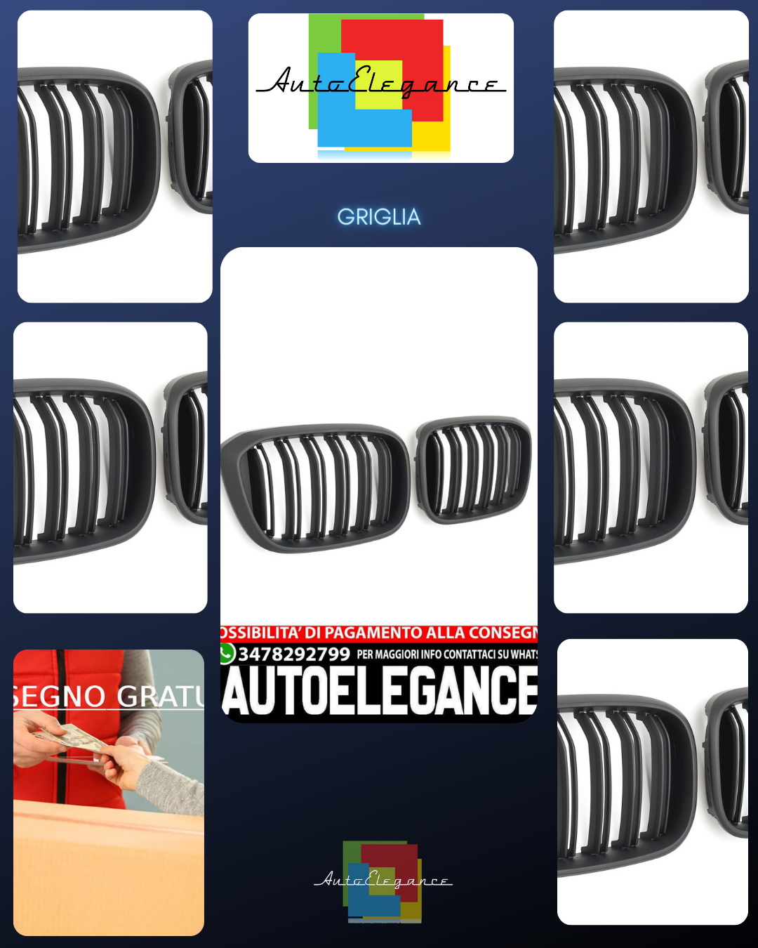 GRIGLIA PER BMW X3 X4 G01 G02 NERO OPACO