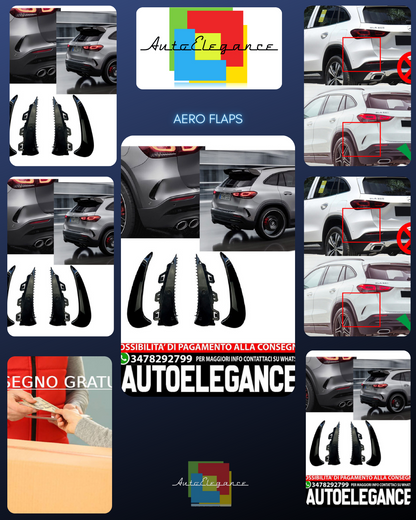 AMG LOOK COPS AERO FLAPS NERO adatto per Mercedes GLA H247