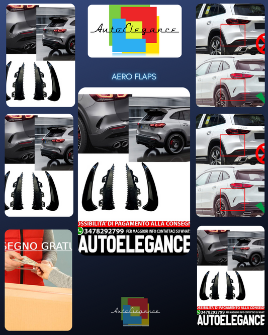AMG LOOK COPS AERO FLAPS BLACK suitable for Mercedes GLA H247 