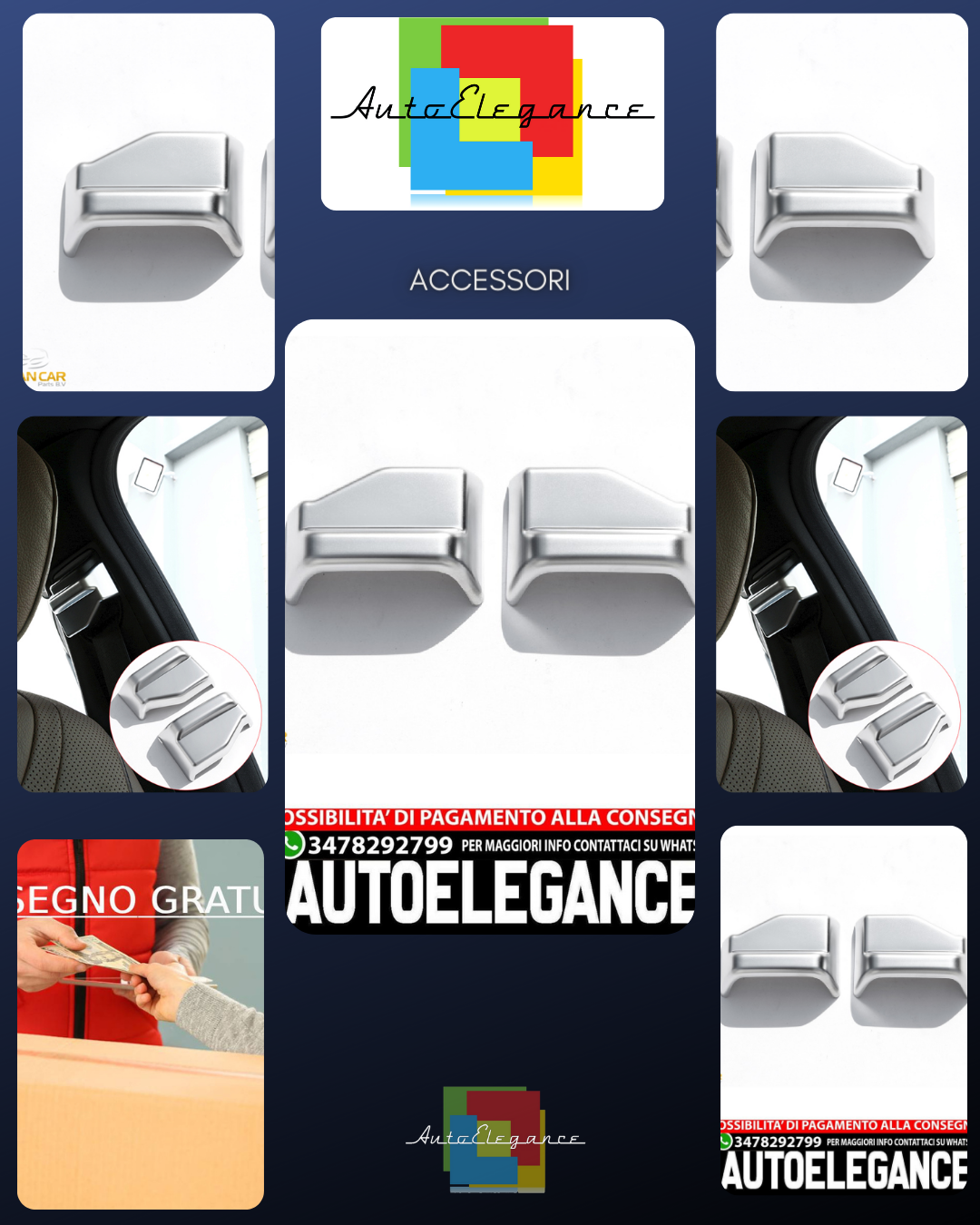 Per Mercedes W213 W222 C218 pannello telaio cromato cintura di sicurezza
