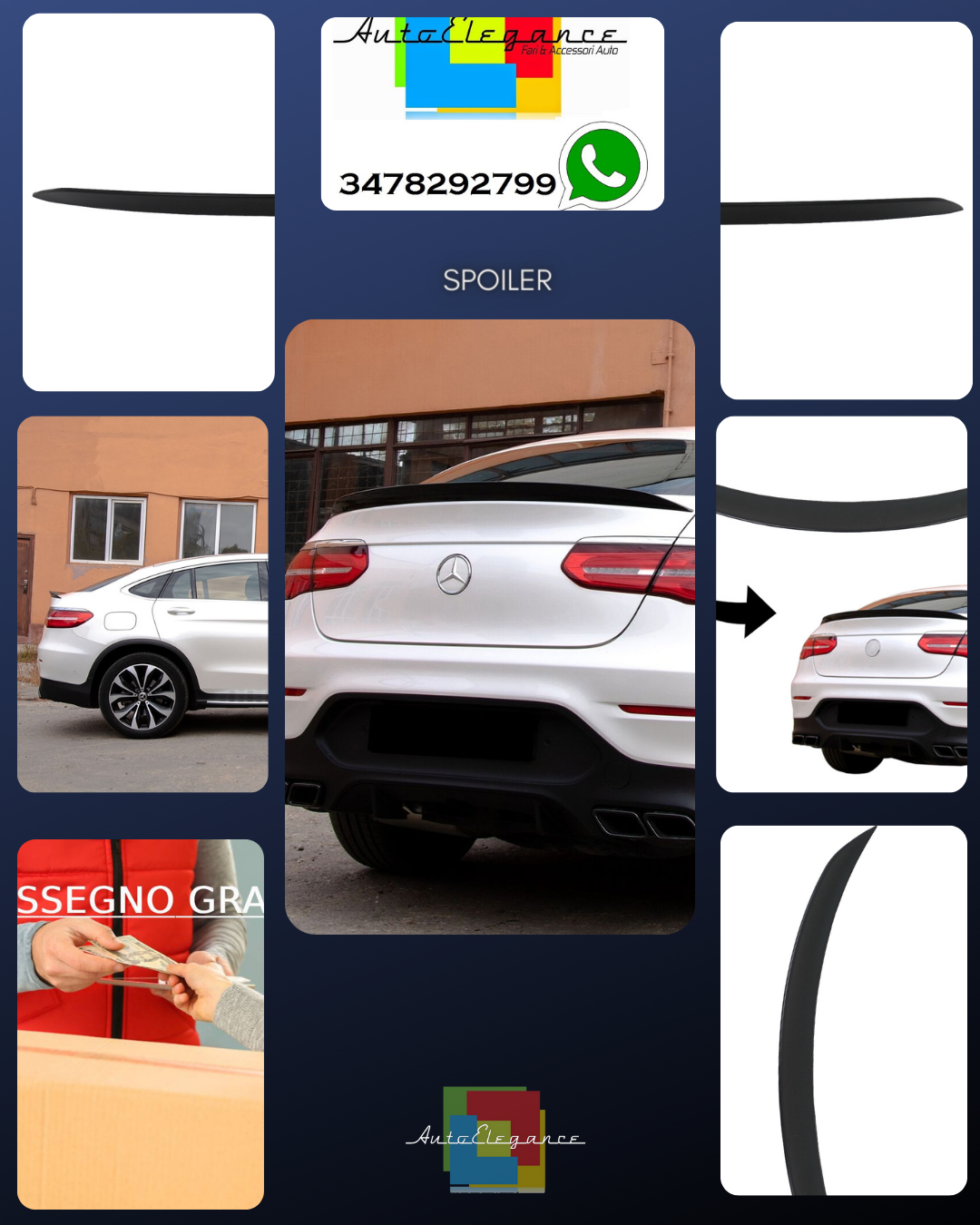 Trunk Spoiler Boot for Mercedes GLC C253 Coupe 2015+ 