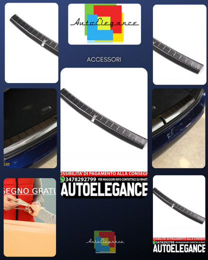 For BMW X1 F48 Stainless Steel Black Trunk Fender 