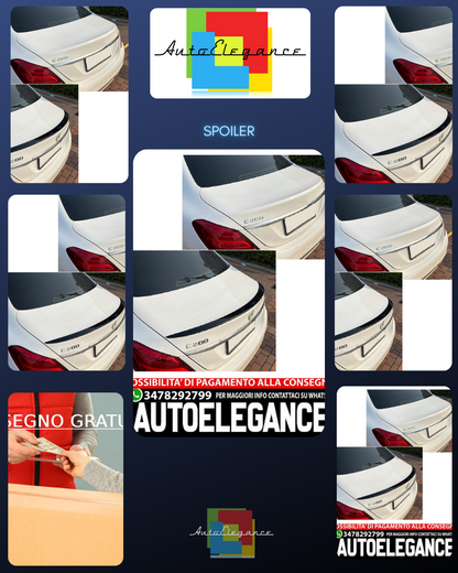 Adatto per MERCEDES W205 CLASSE C SPOILER POSTERIORE LABBRO NERO LUCIDO