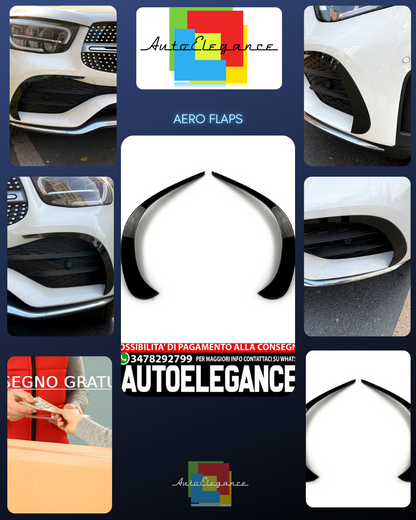 FRONT AERO FLAPS SUITABLE FOR MERCEDES X253 C253 GLC AMG LINE 