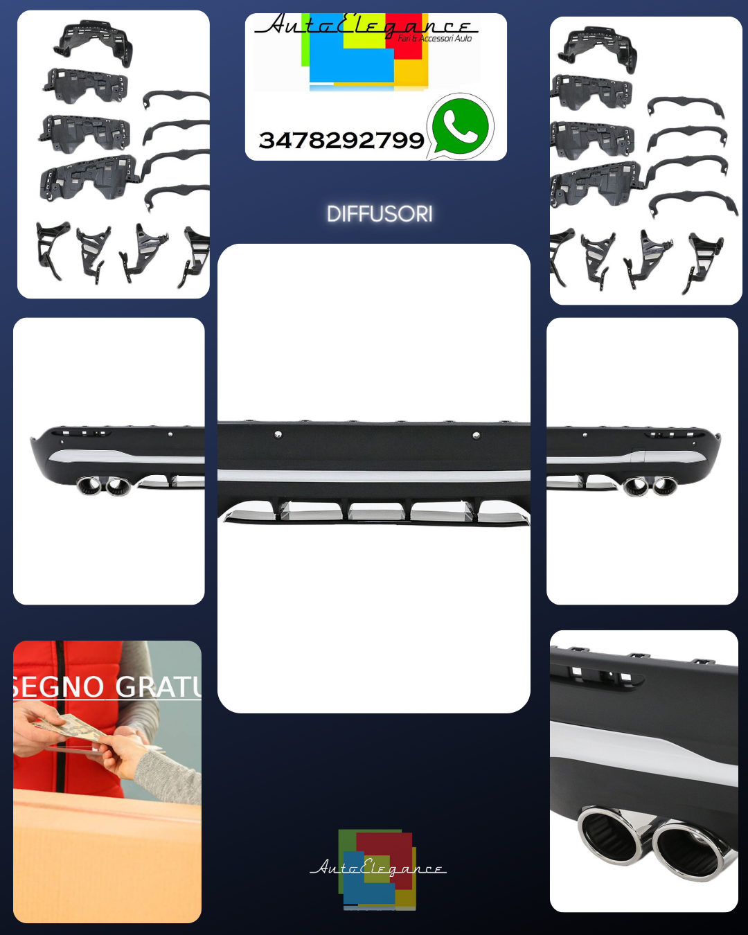 Chrome Diffuser Exhaust Tips for Mercedes GLA SUV H247 Sport Line Aero 45S Look 